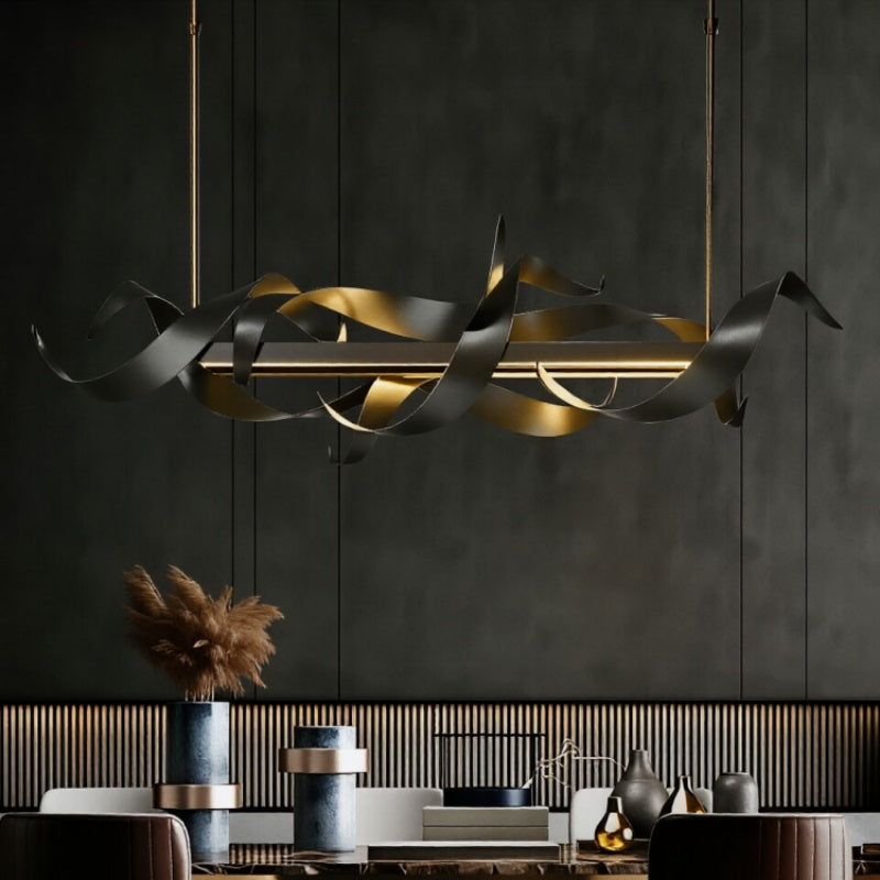 Postmodern black chandelier