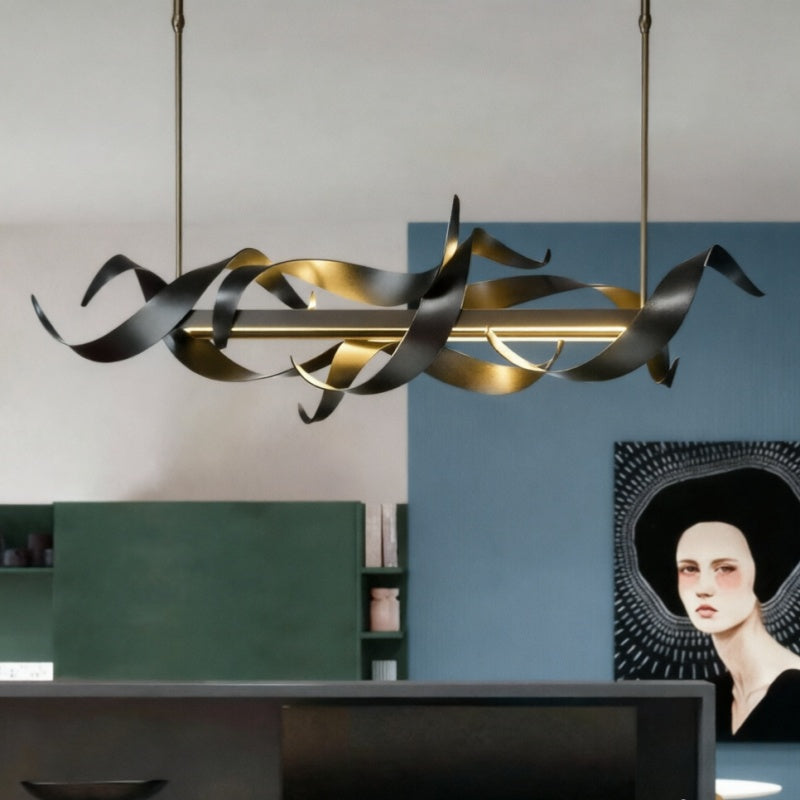 Postmodern black chandelier