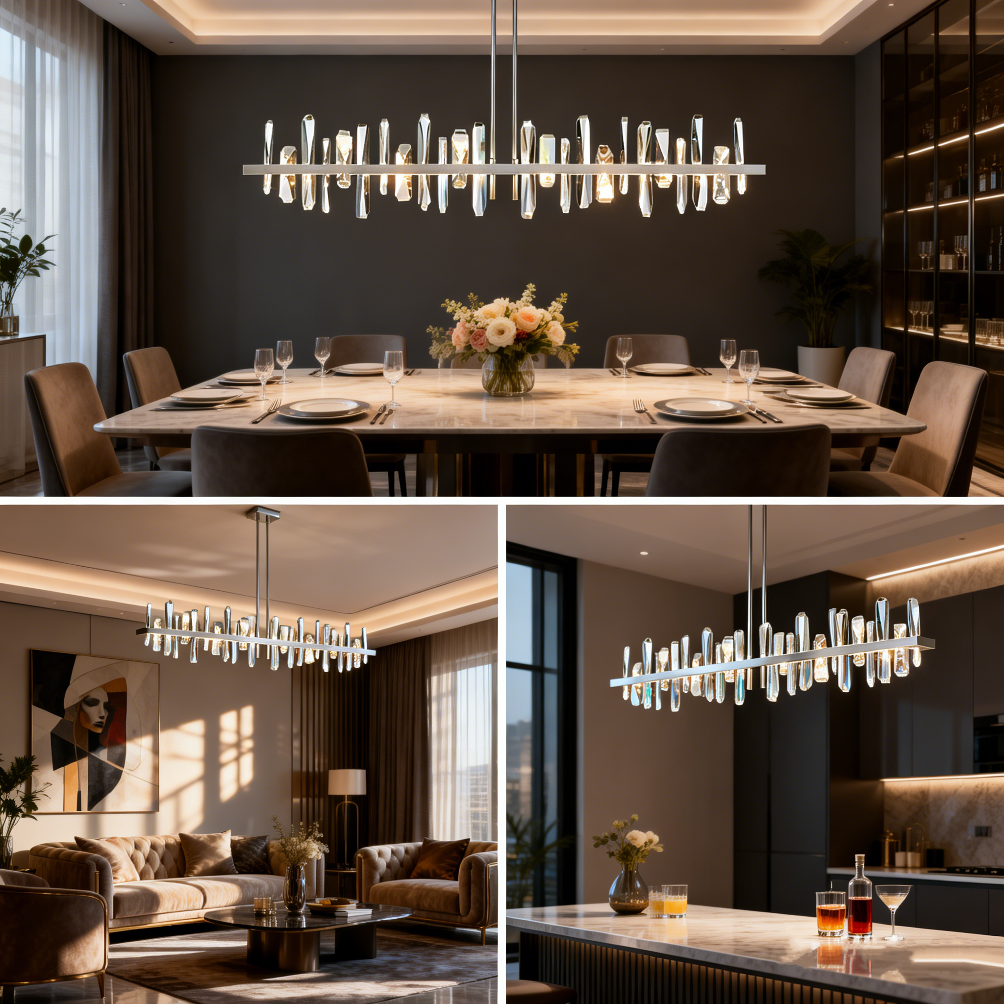 Postmodern luxury crystal chandelier