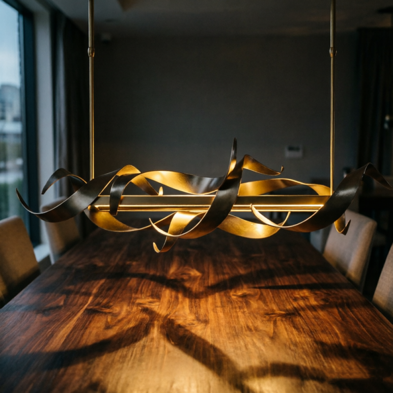 Postmodern black chandelier