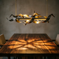 Postmodern black chandelier